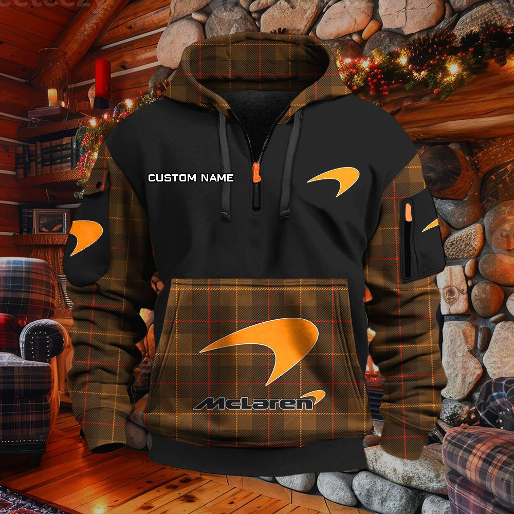 Sweat à capuche à demi-zip McLaren – Image 5