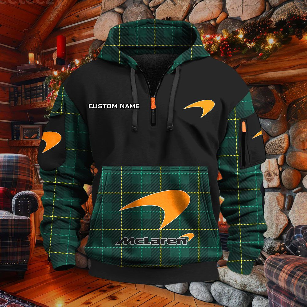 Sweat à capuche à demi-zip McLaren – Image 6