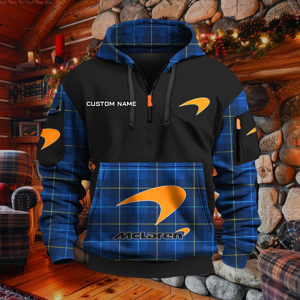 Sweat à capuche à demi-zip McLaren – Image 7