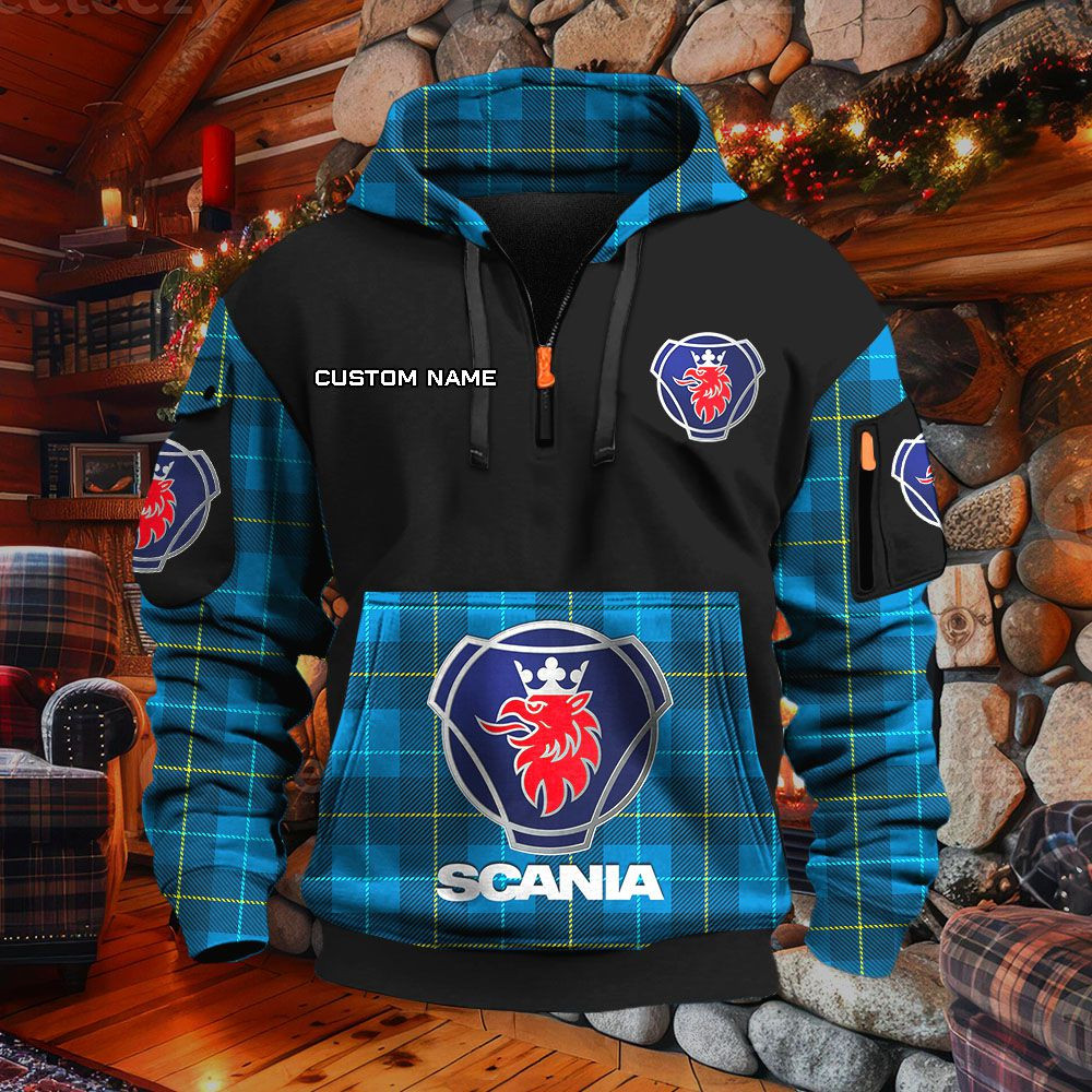 Sweat à capuche à demi-zip Scania – Image 7