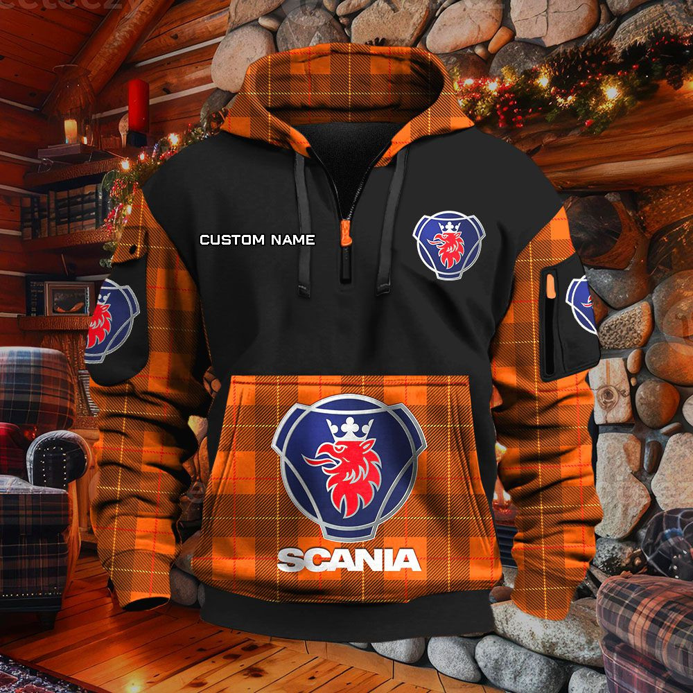 Sweat à capuche à demi-zip Scania – Image 8