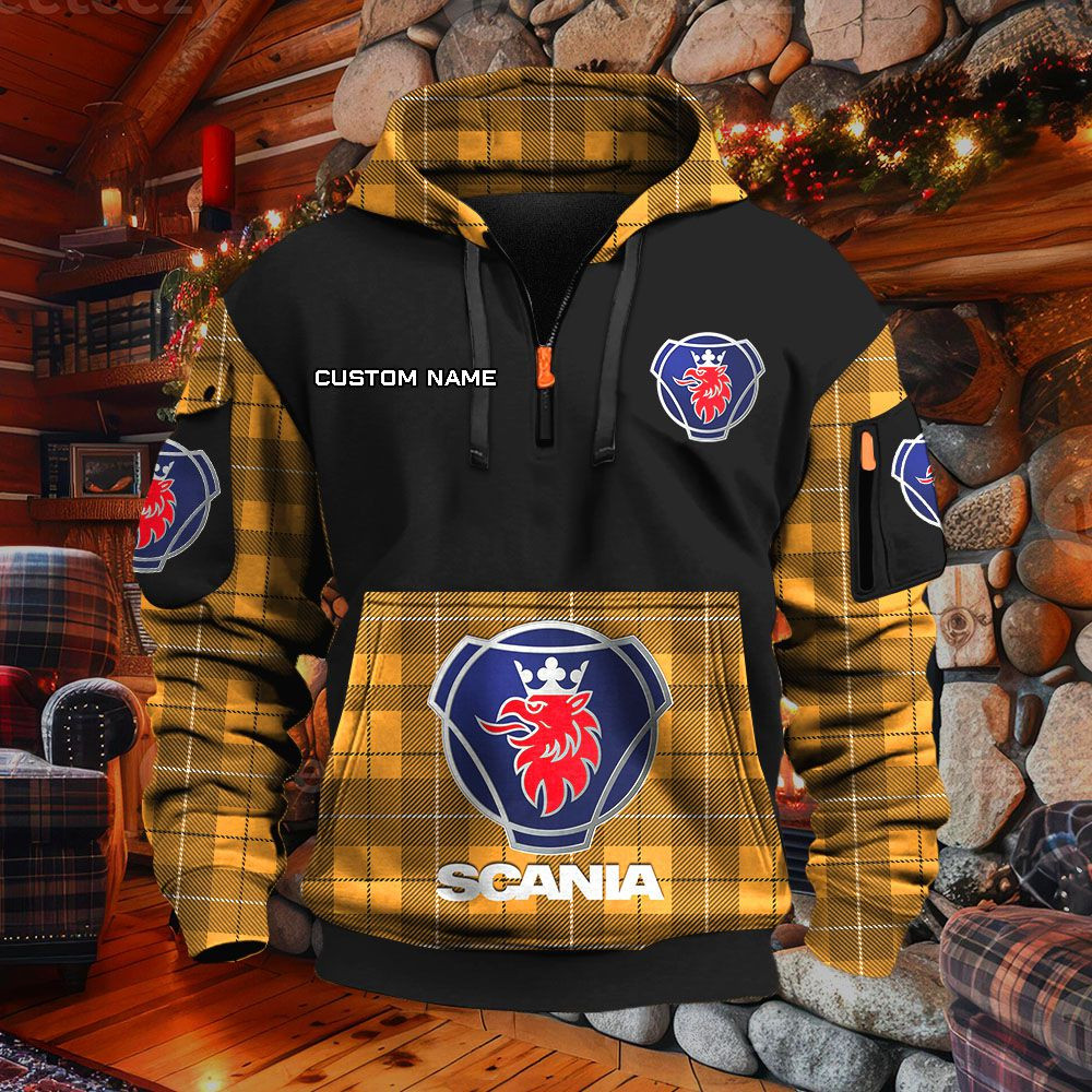 Sweat à capuche à demi-zip Scania – Image 9