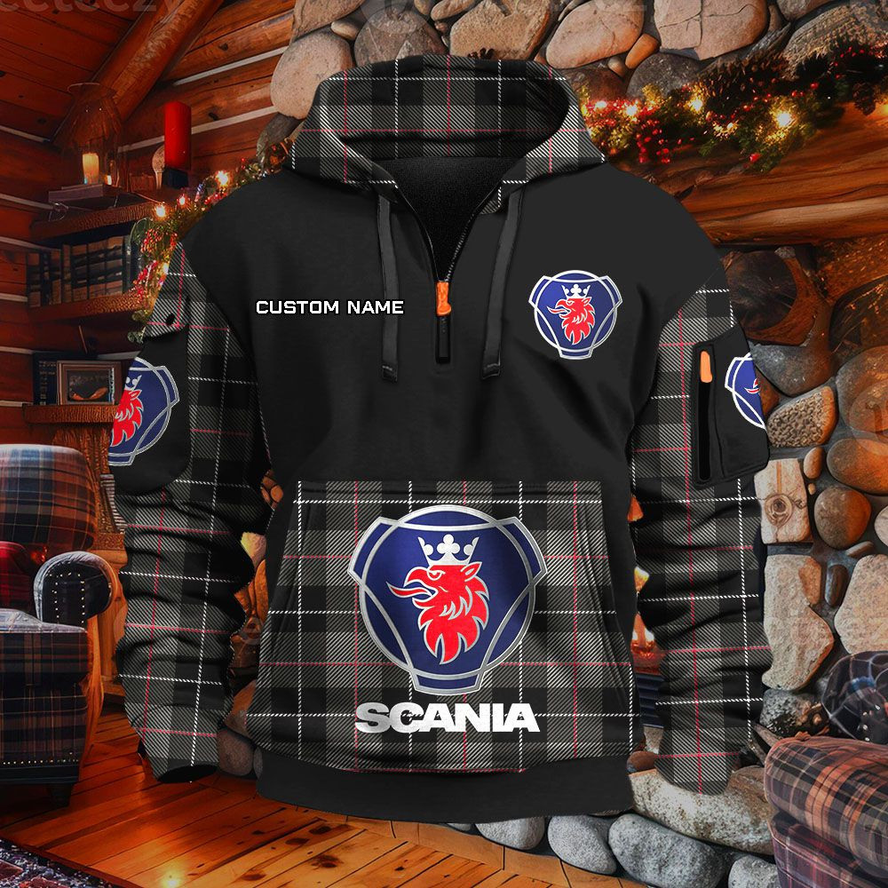 Sweat à capuche à demi-zip Scania – Image 2