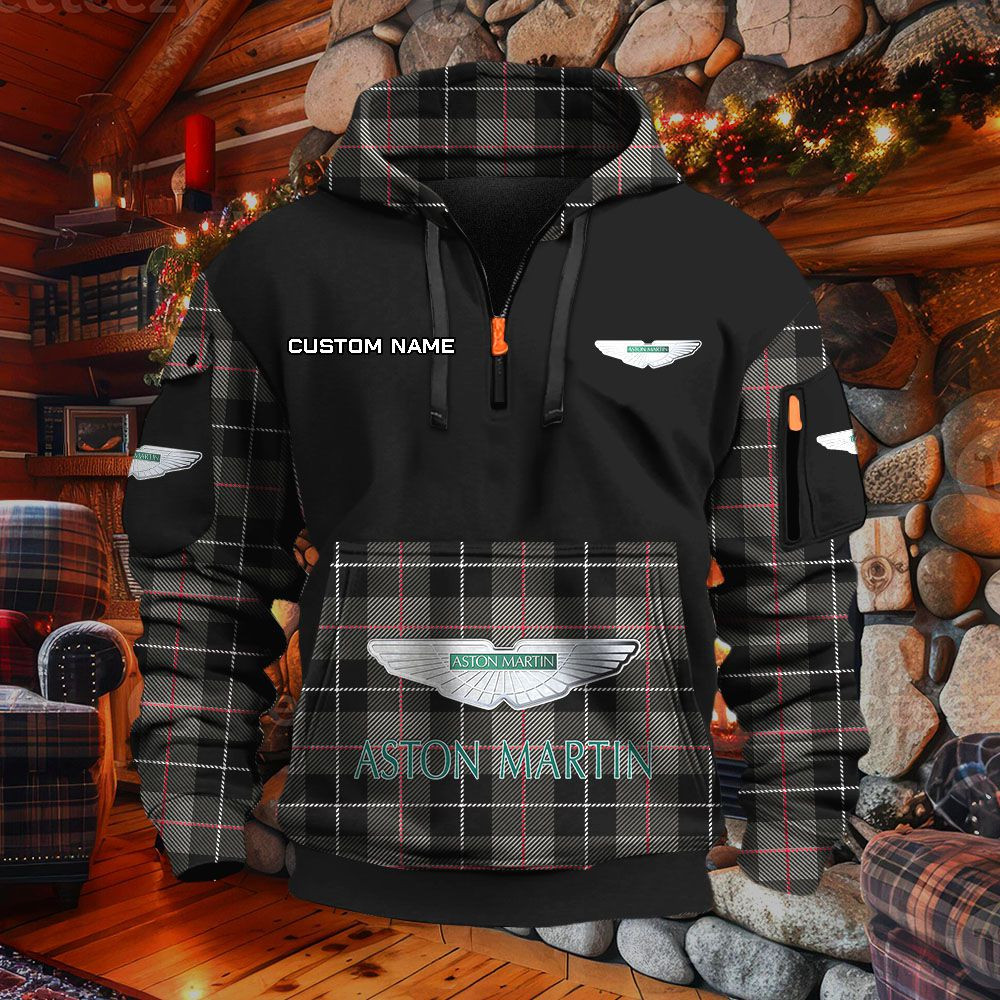 Sweat à capuche à demi-zip Aston Martin – Image 2