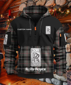 Sweat à capuche à demi-zip Rolls Royce