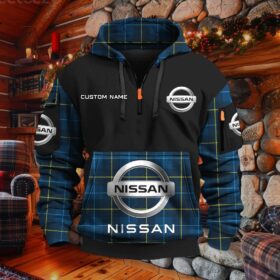 Sweat à capuche à demi-zip Nissan