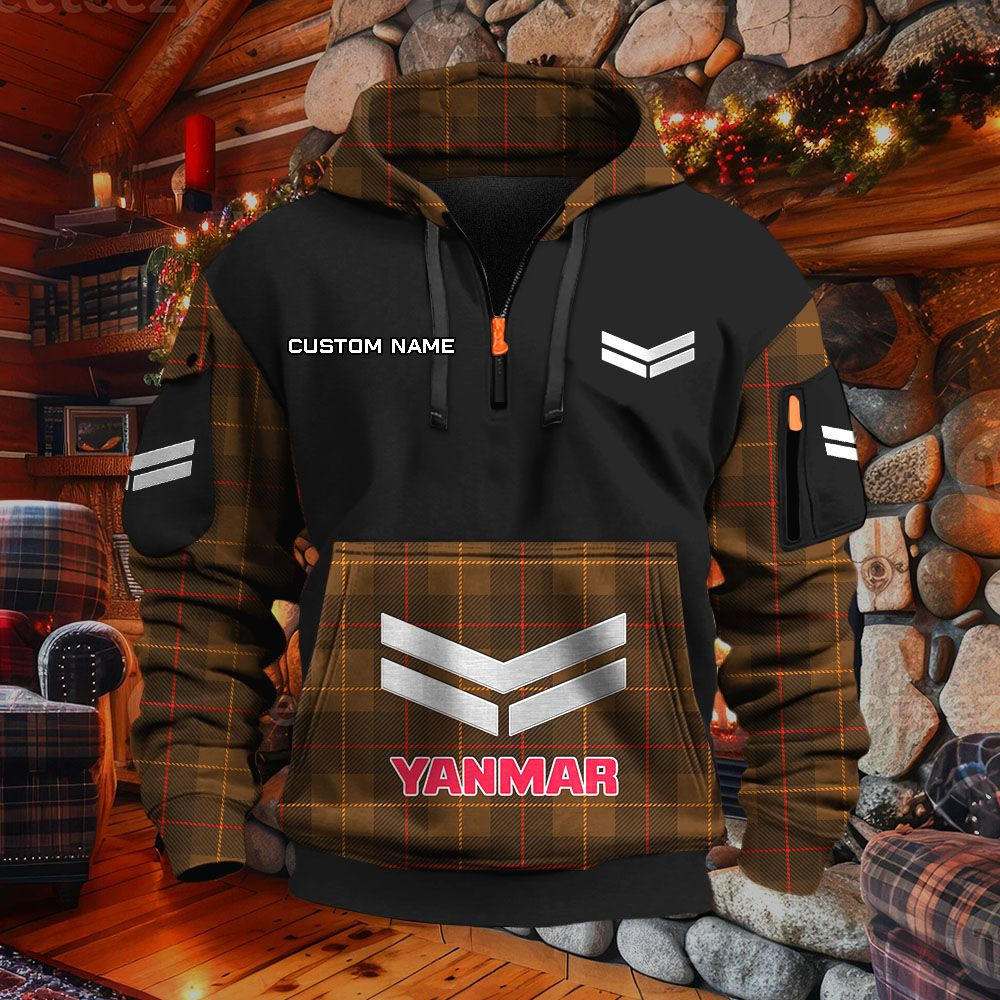 Sweat à capuche à demi-zip Yanmar – Image 4