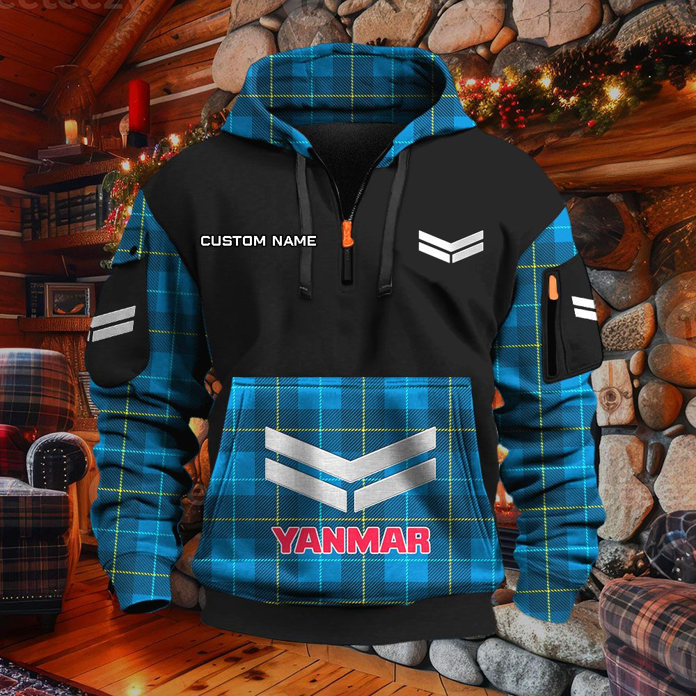 Sweat à capuche à demi-zip Yanmar – Image 7