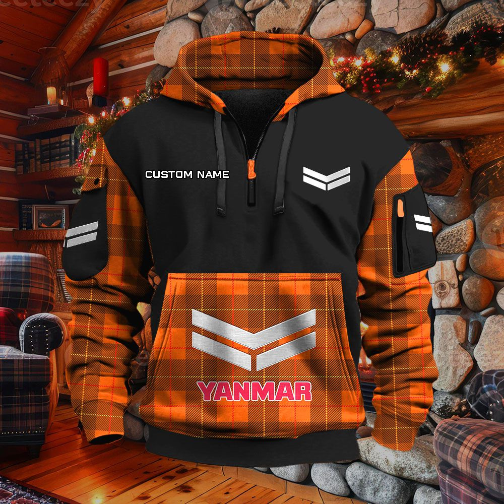 Sweat à capuche à demi-zip Yanmar – Image 8