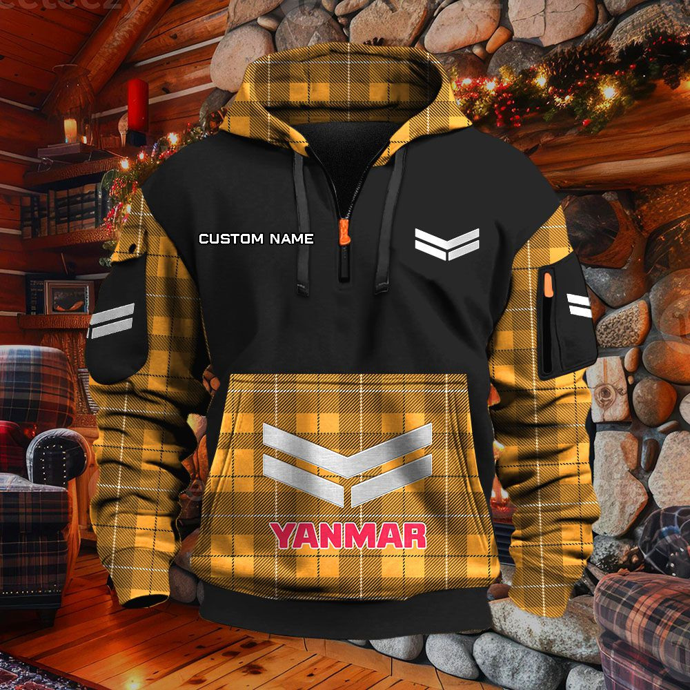 Sweat à capuche à demi-zip Yanmar – Image 9