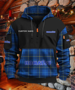 Sweat à capuche à demi-zip Komatsu