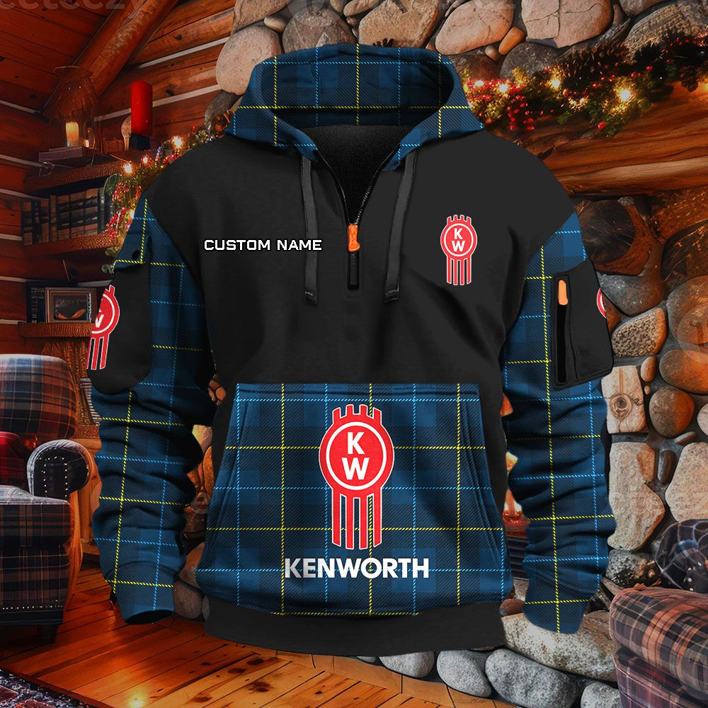 Sweat à capuche à demi-zip Kenworth – Image 3