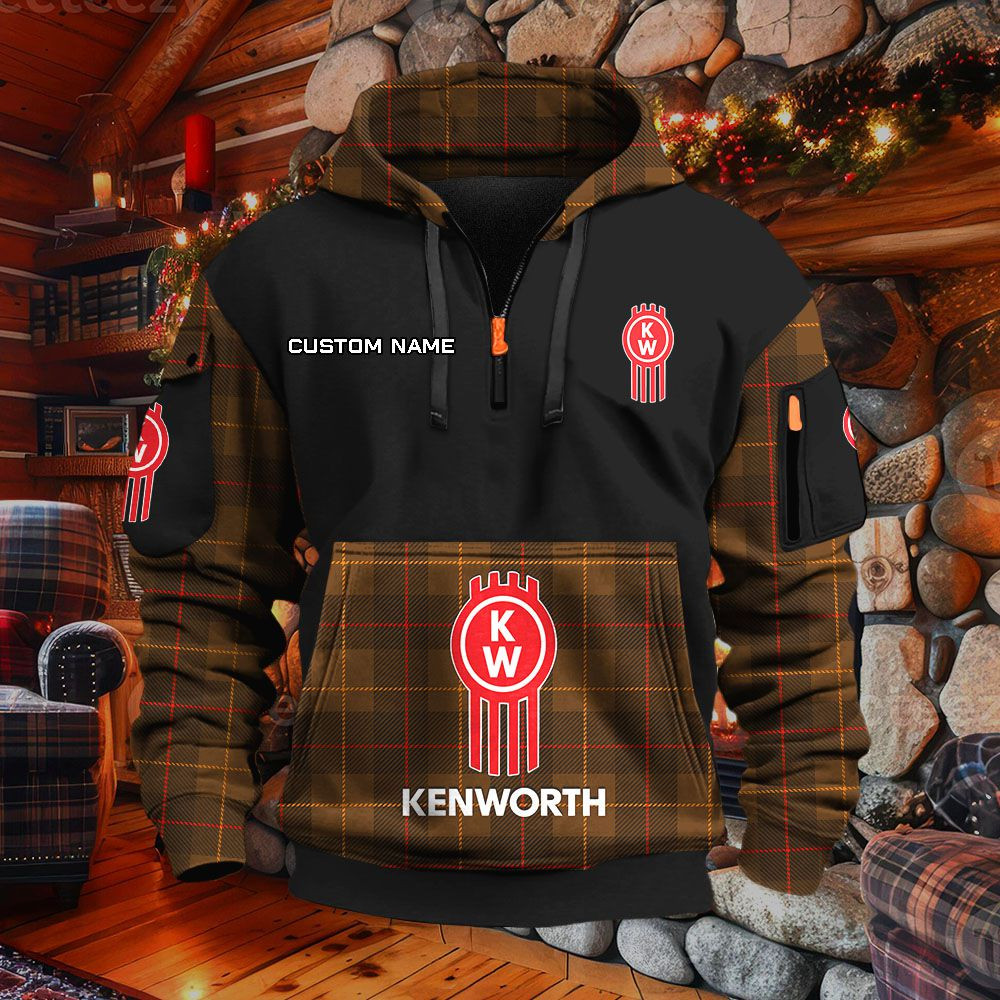 Sweat à capuche à demi-zip Kenworth – Image 4