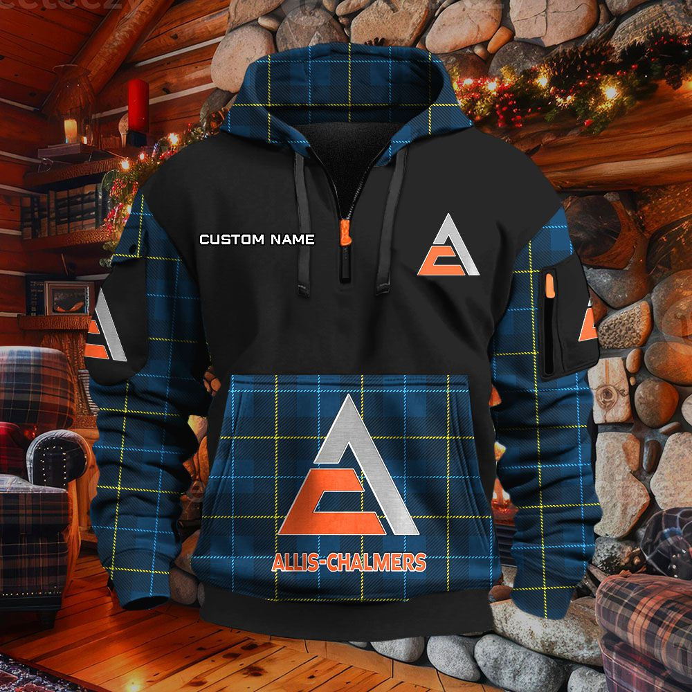 Sweat à capuche à demi-zip Allis Chalmers – Image 3