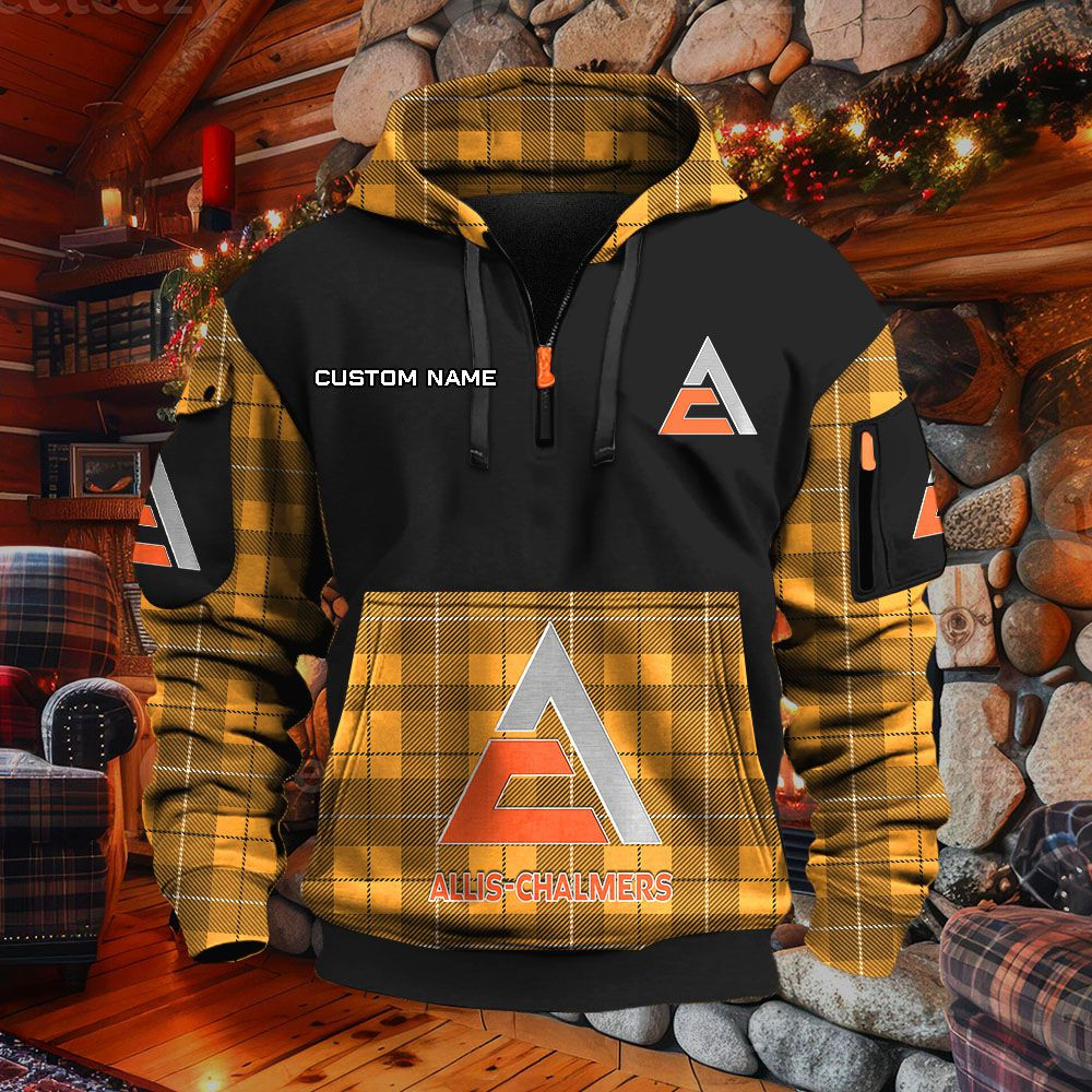 Sweat à capuche à demi-zip Allis Chalmers – Image 9