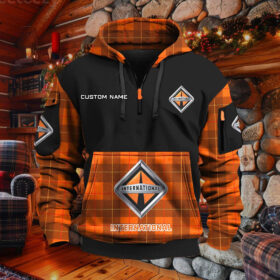 Sweat à capuche à demi-zip International