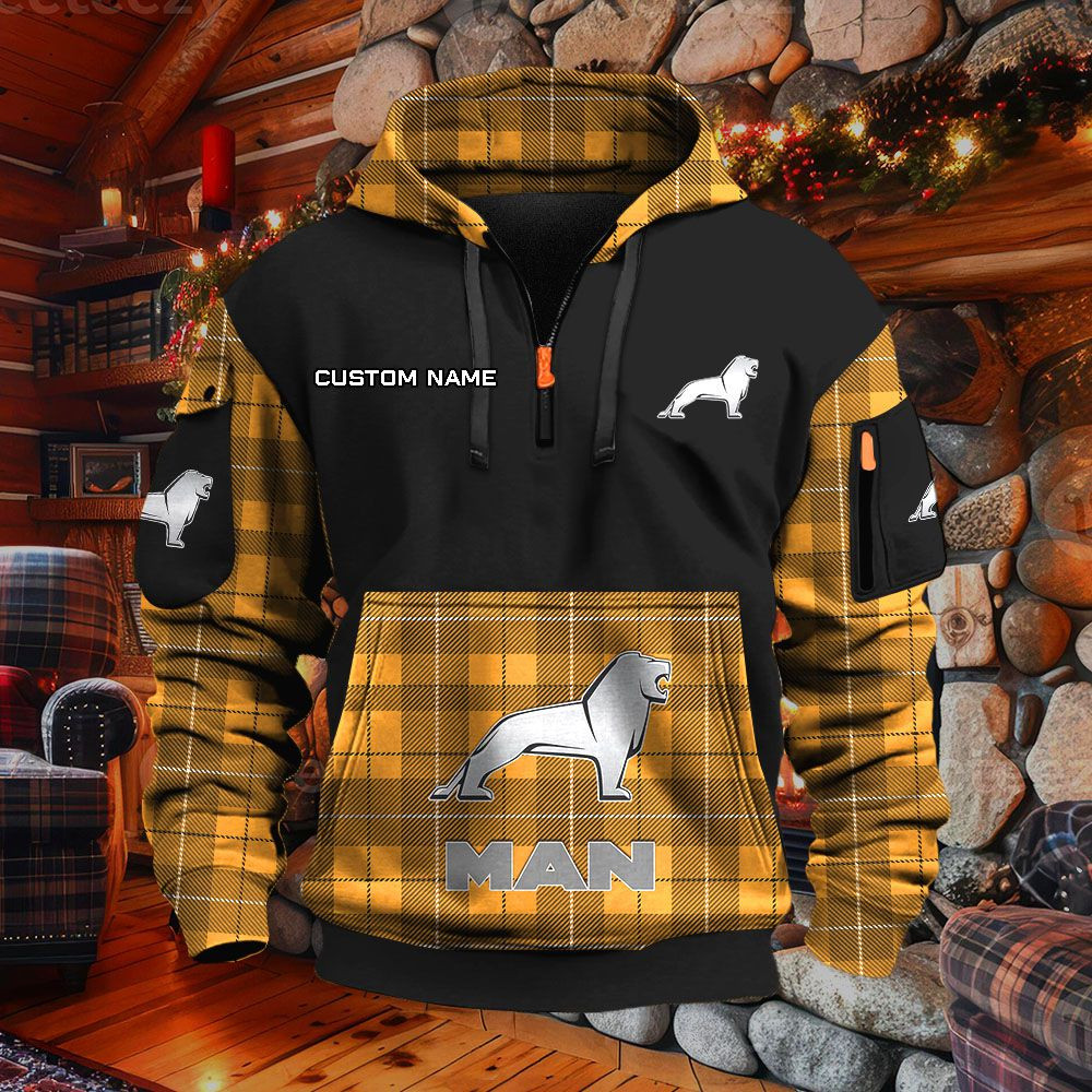 Sweat à capuche à demi-zip MAN Truck – Image 9