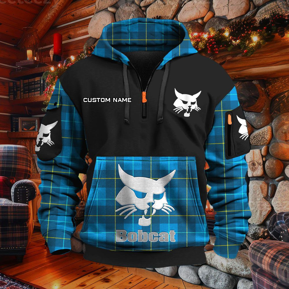 Sweat à capuche à demi-zip Bobcat – Image 8