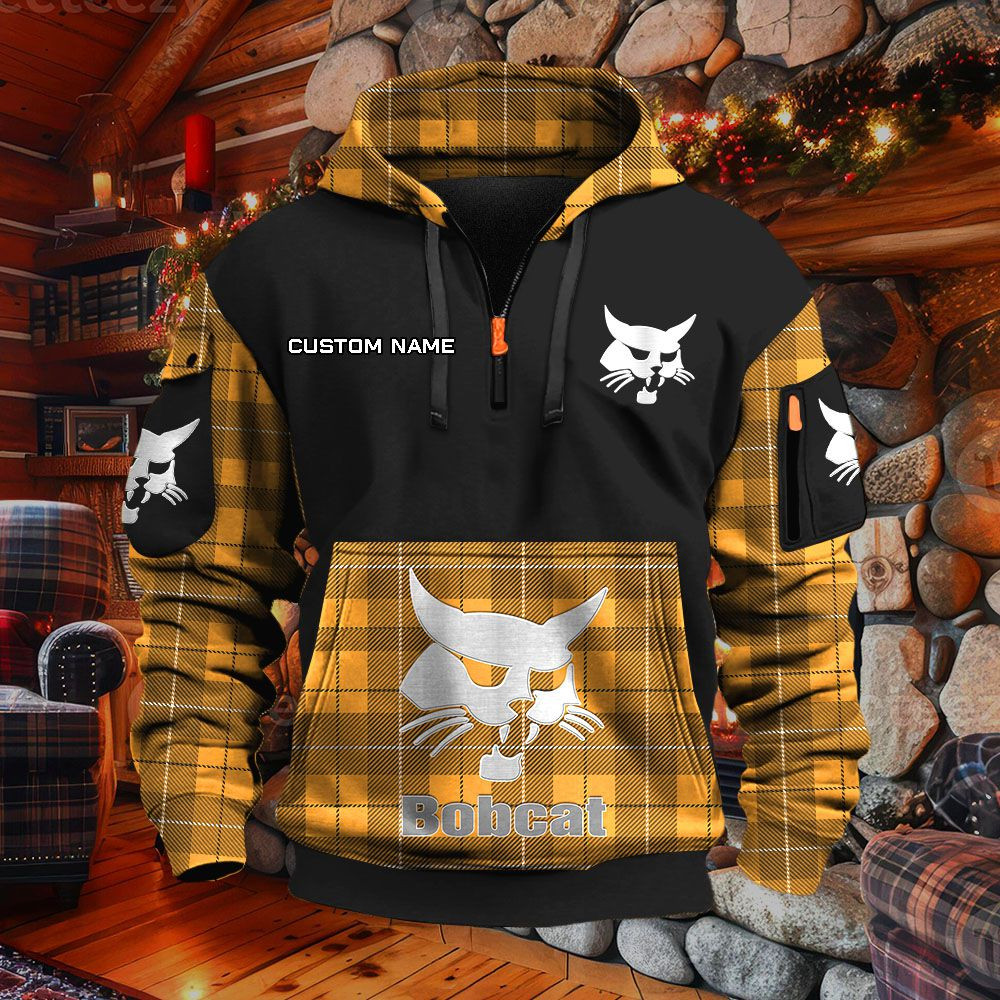 Sweat à capuche à demi-zip Bobcat – Image 9