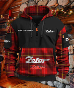 Sweat à capuche à demi-zip Zetor