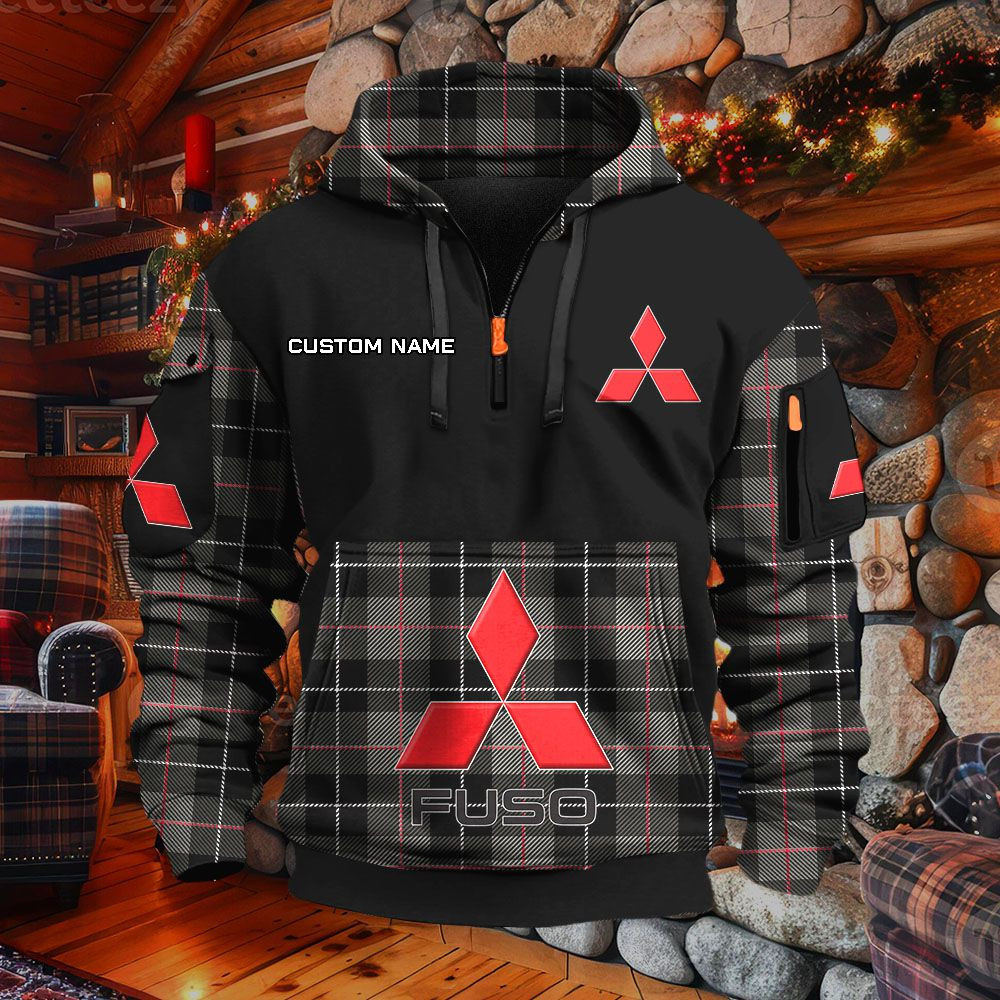 Sweat à capuche à demi-zip Mitsubishi Fuso – Image 2