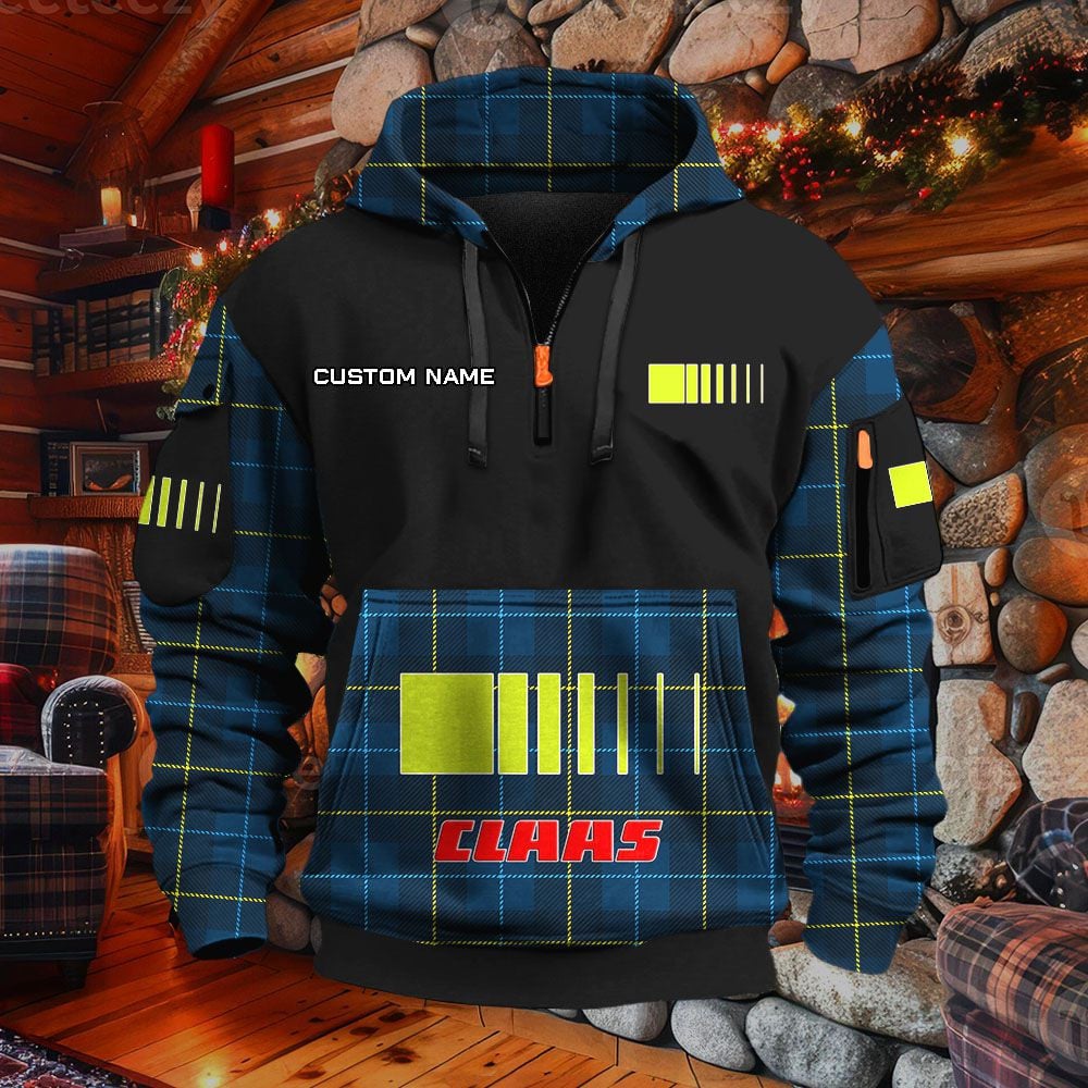 Sweat à capuche à demi-zip Claas – Image 3