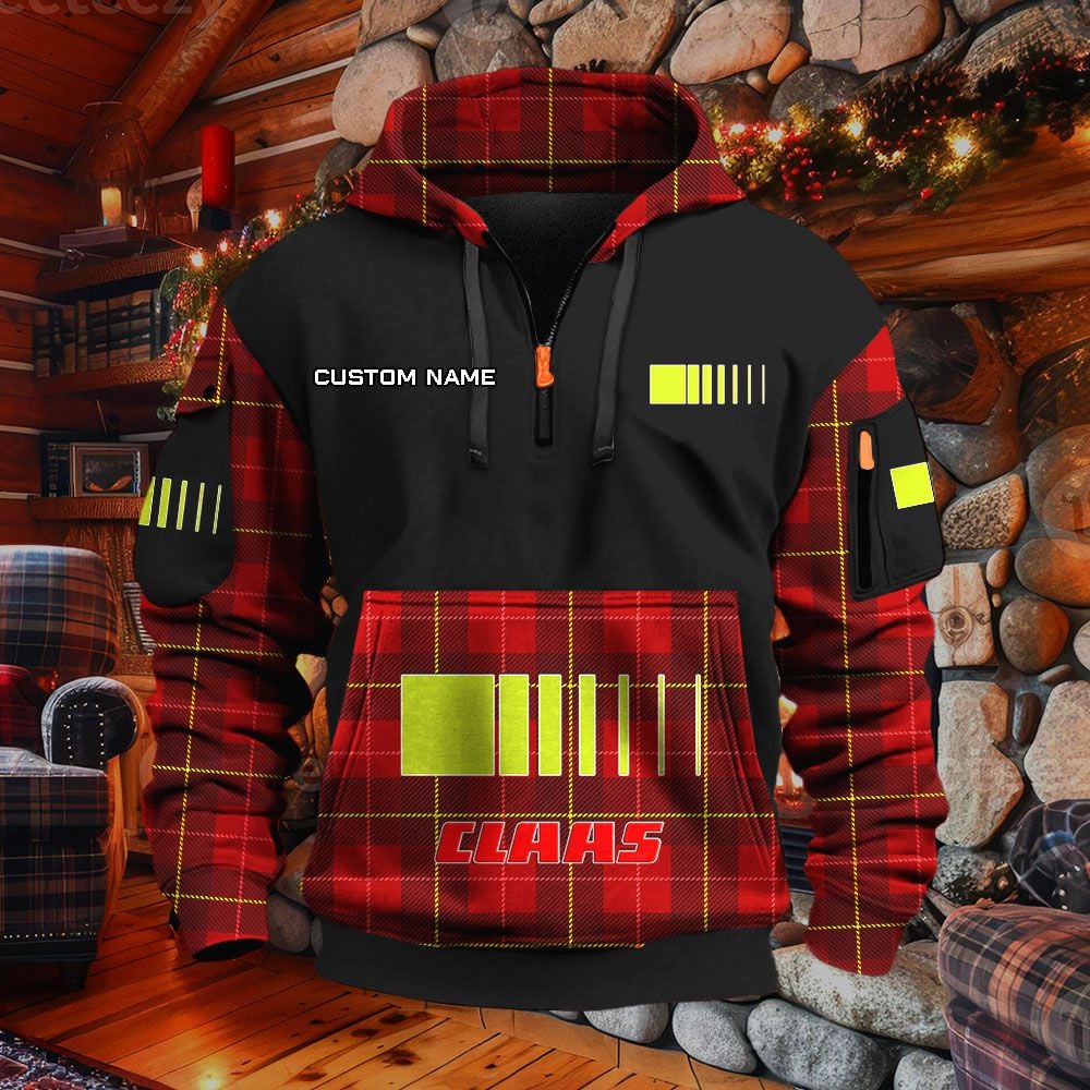 Sweat à capuche à demi-zip Claas – Image 4