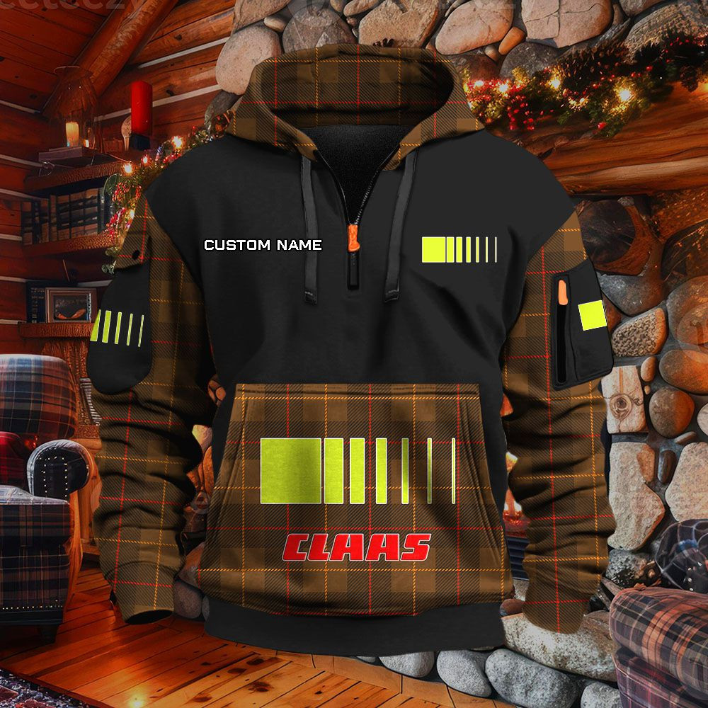 Sweat à capuche à demi-zip Claas – Image 5