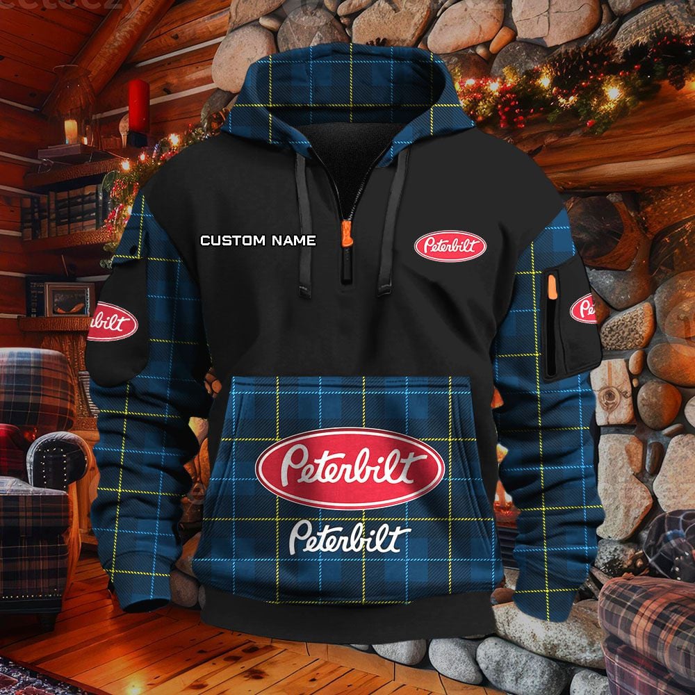 Sweat à capuche à demi-zip Peterbilt – Image 3
