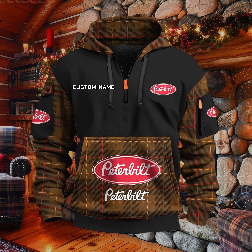 Sweat à capuche à demi-zip Peterbilt – Image 4