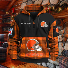 Sweat à capuche à demi-zip Cleveland Browns