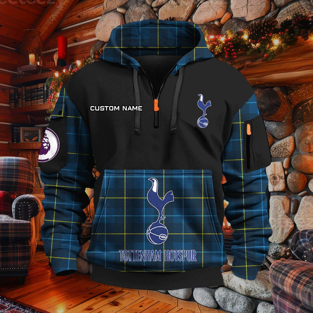 Sweat à capuche à demi-zip Tottenham Hotspur – Image 3