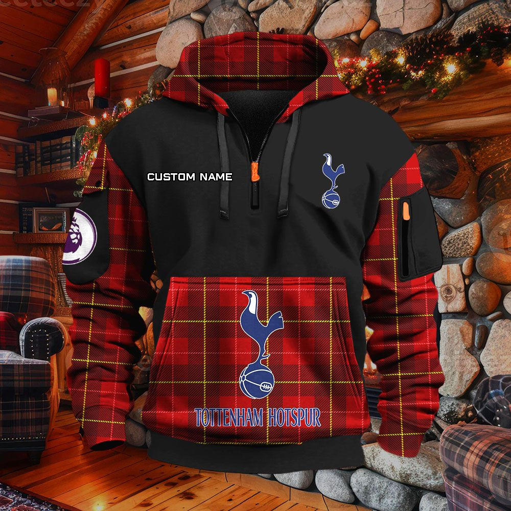Sweat à capuche à demi-zip Tottenham Hotspur – Image 4