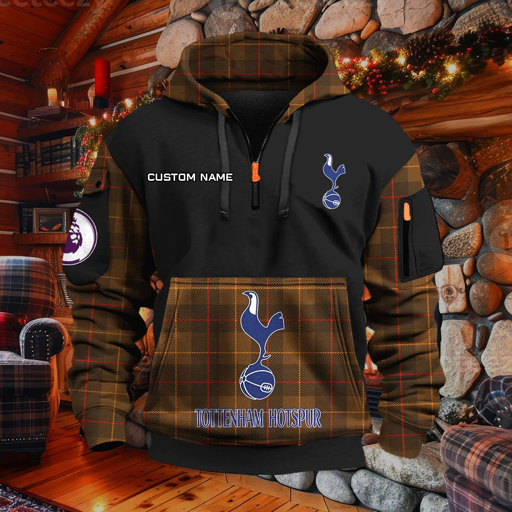 Sweat à capuche à demi-zip Tottenham Hotspur – Image 5