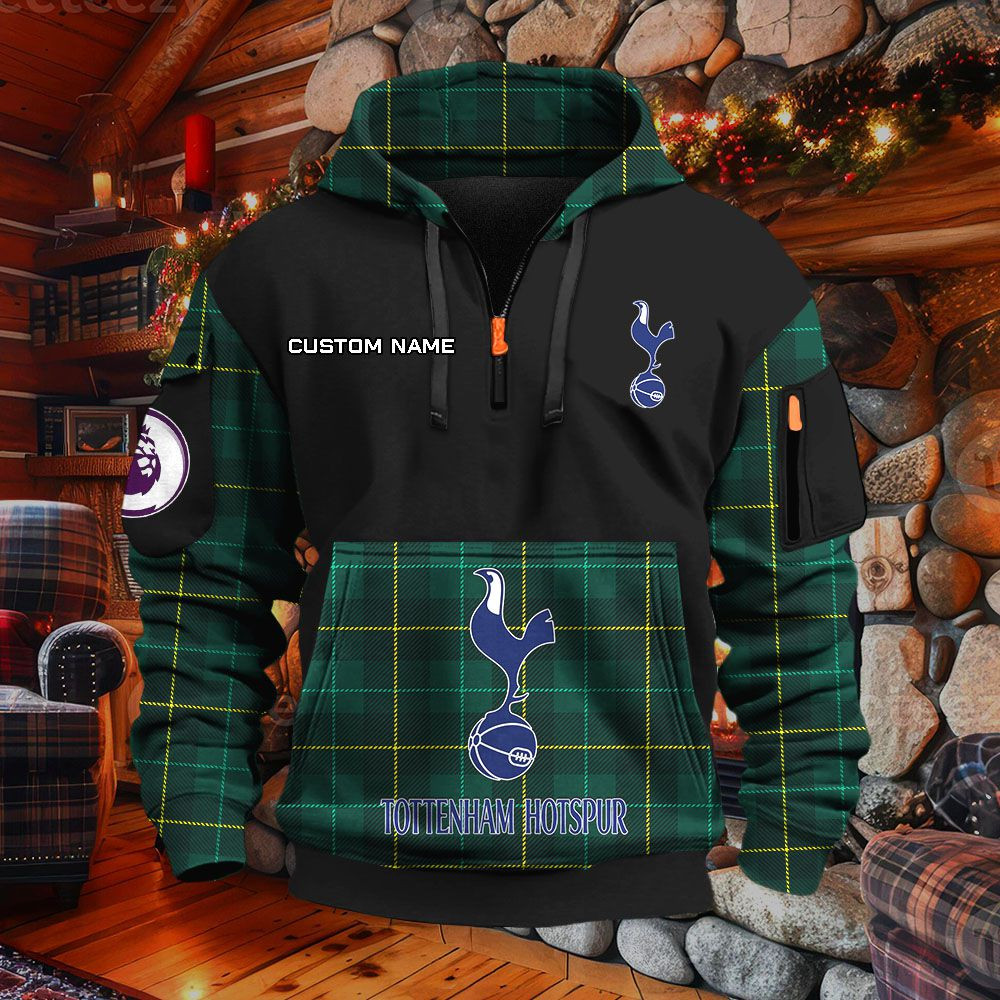 Sweat à capuche à demi-zip Tottenham Hotspur – Image 6