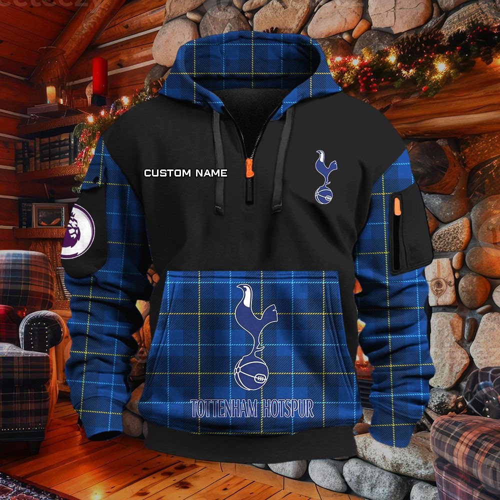 Sweat à capuche à demi-zip Tottenham Hotspur