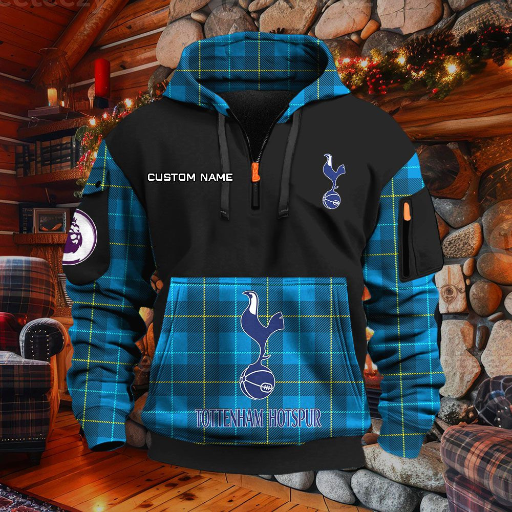 Sweat à capuche à demi-zip Tottenham Hotspur – Image 7