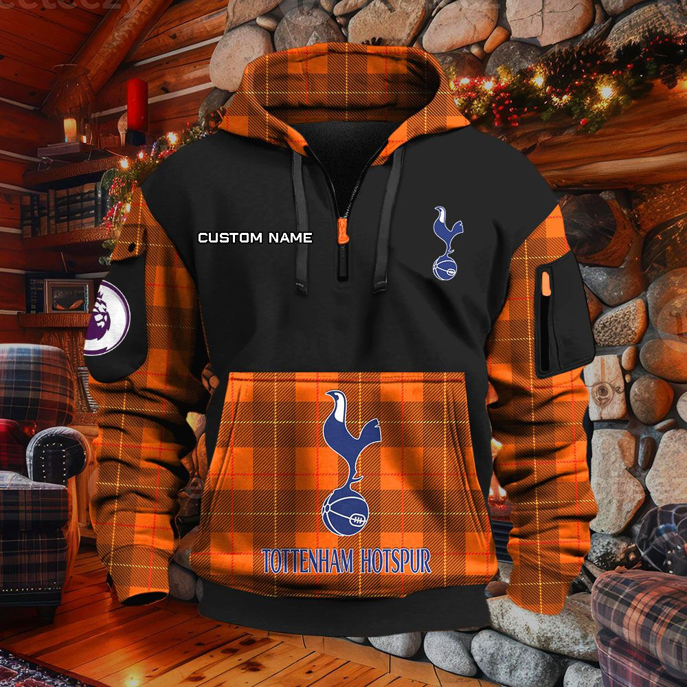 Sweat à capuche à demi-zip Tottenham Hotspur – Image 8