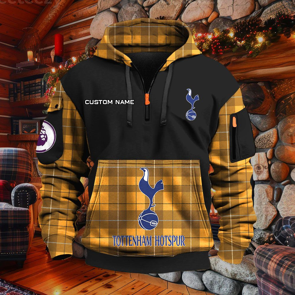 Sweat à capuche à demi-zip Tottenham Hotspur – Image 9