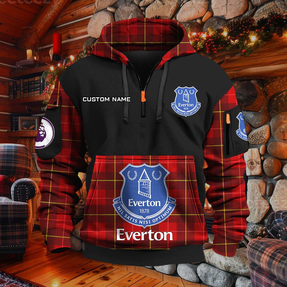 Sweat à capuche à demi-zip Everton – Image 4