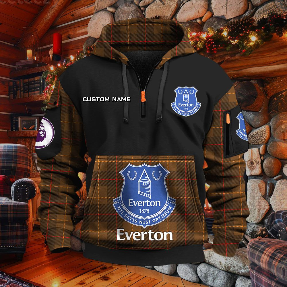 Sweat à capuche à demi-zip Everton – Image 5