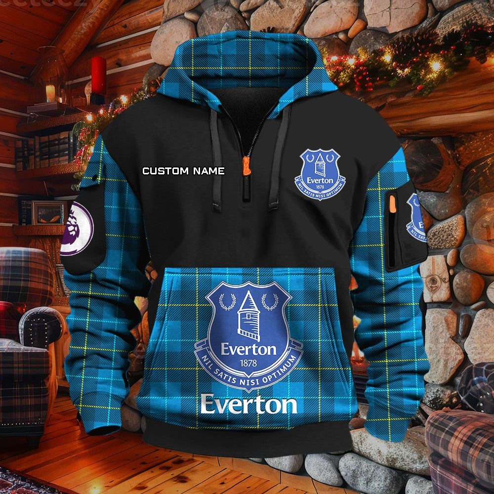Sweat à capuche à demi-zip Everton – Image 7