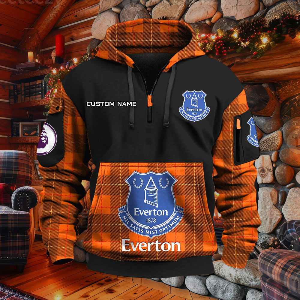 Sweat à capuche à demi-zip Everton – Image 8