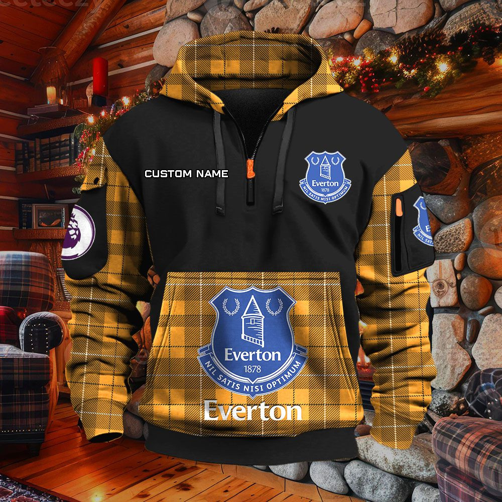 Sweat à capuche à demi-zip Everton – Image 9