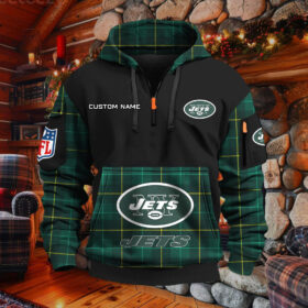 Sweat à capuche à demi-zip New York Jets