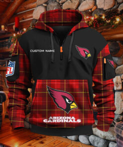 Sweat à capuche à demi-zip Arizona Cardinals