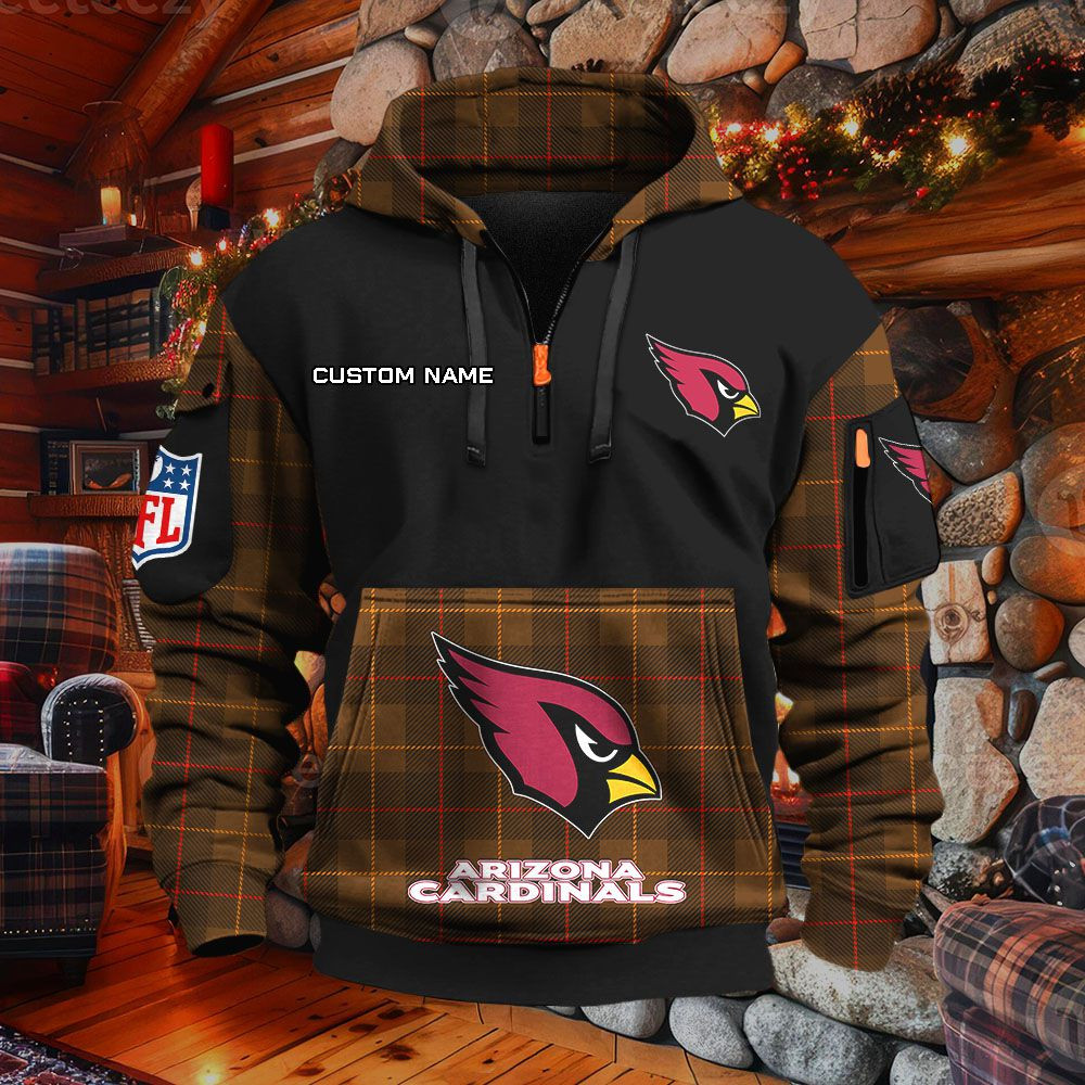 Sweat à capuche à demi-zip Arizona Cardinals – Image 4