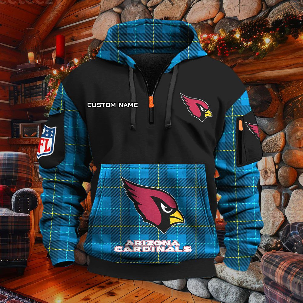 Sweat à capuche à demi-zip Arizona Cardinals – Image 7