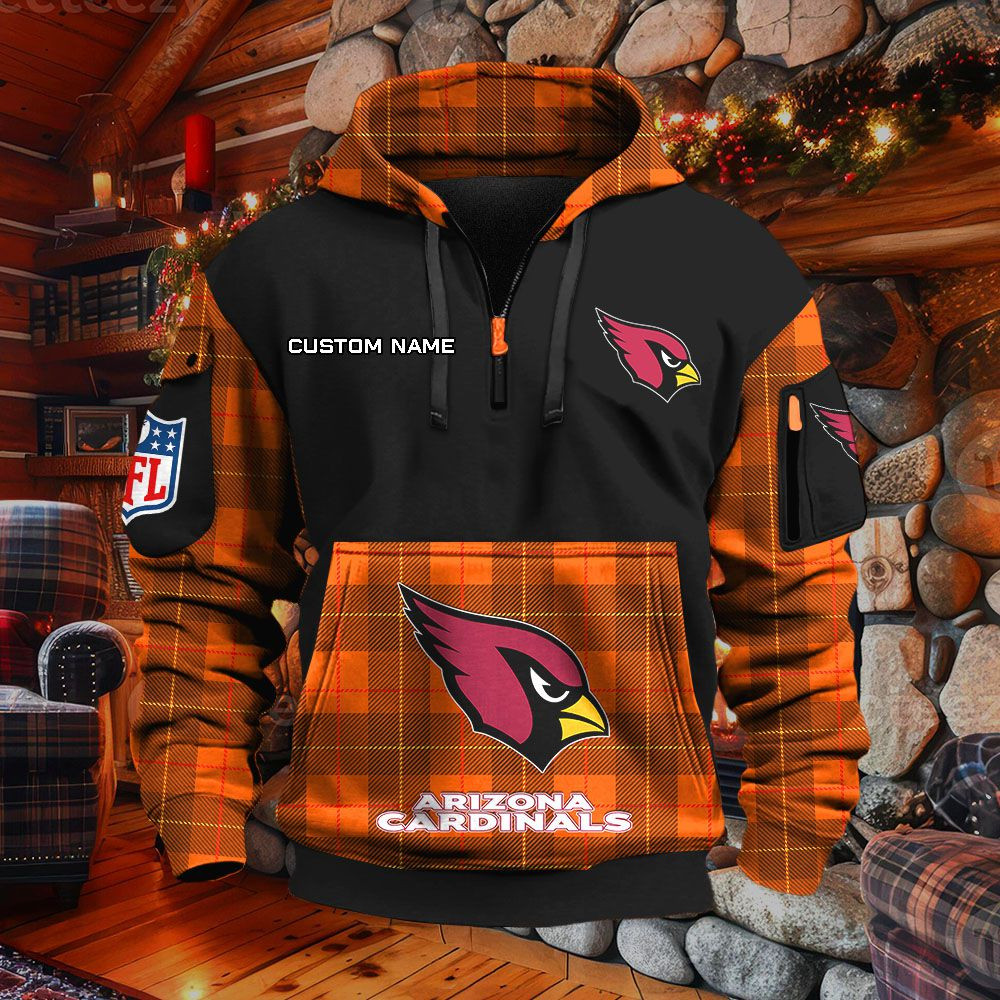 Sweat à capuche à demi-zip Arizona Cardinals – Image 8