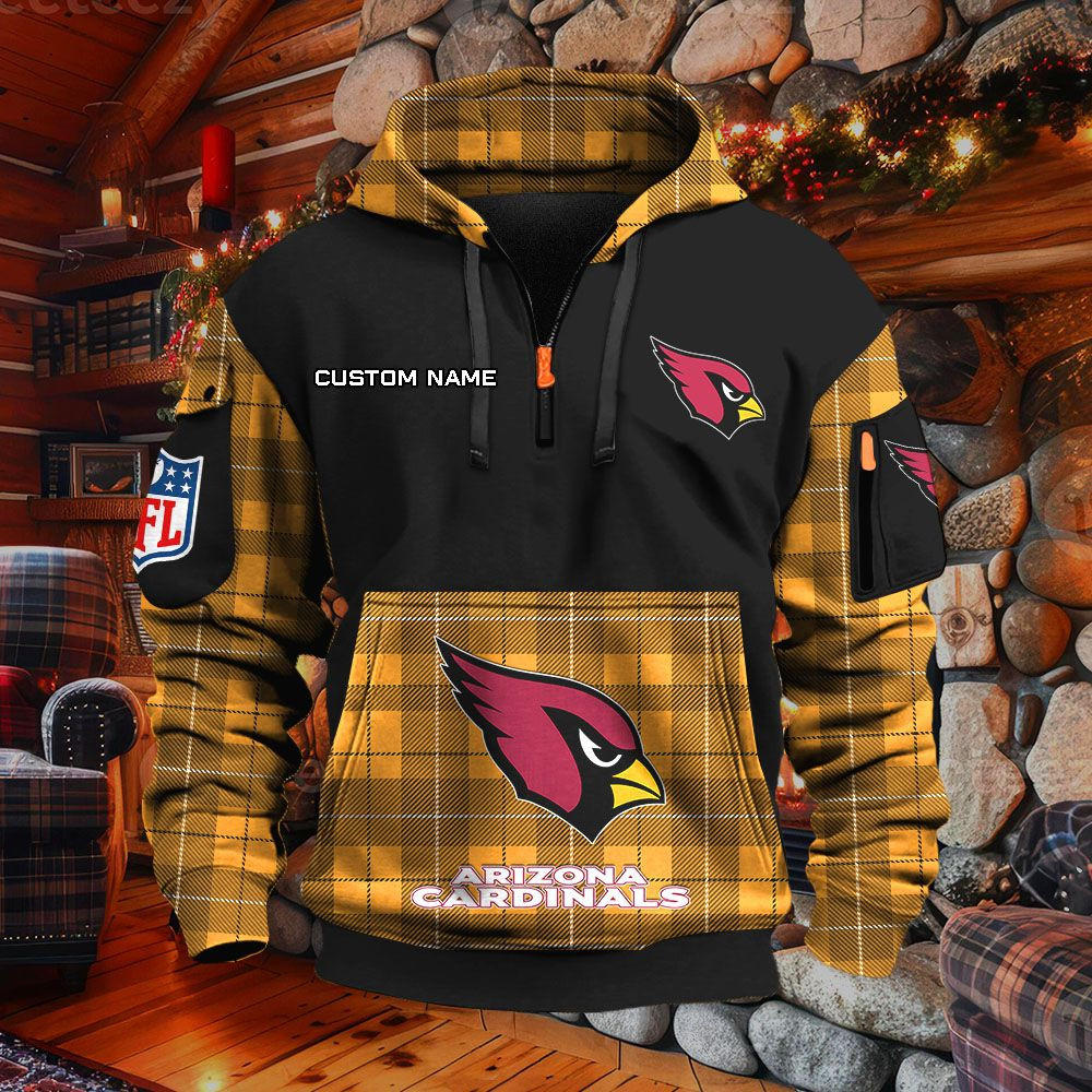 Sweat à capuche à demi-zip Arizona Cardinals – Image 9